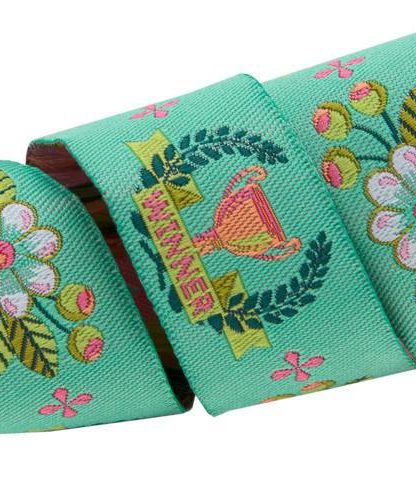 (Tula Pink Ribbons) Slow and Steady, The Winner In Mint 7/8"