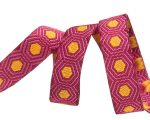 (Tula Pink Ribbons) Slow and Steady, Tiny Gold Tortoise Dots On Burgundy 3/8"
