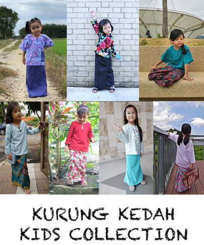 Kurung Kedah Kids Collection  PDF Pattern (by Haurra Sewing)