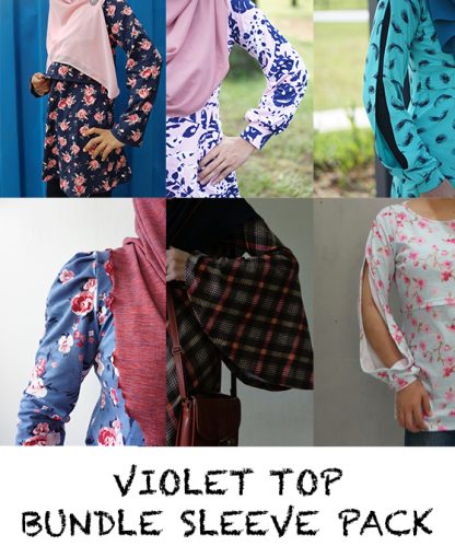 Violet Top with Bundle Sleeve Pack  PDF Pattern (by Haurra Sewing)