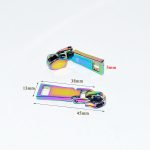 #5 Nylon Coil Zipper Kit in Iridescent Rainbow - 3 yards tape + 12 pulls - Image 3