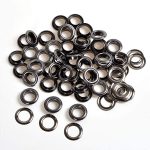 Eyelets 12mm (1/2") in Gun Black - 10 sets