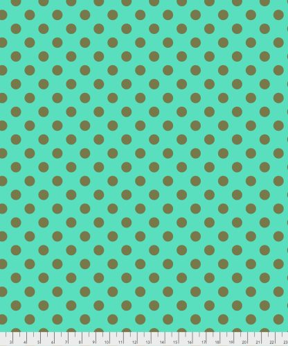 (Tula Pink) True Colors Pom Poms & Stripes, Pom Poms In Agave