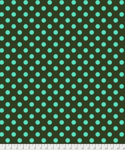 (Tula Pink) True Colors Pom Poms & Stripes, Pom Poms In Fern