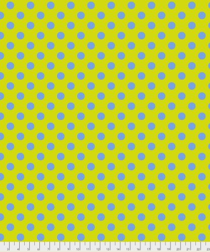 (Tula Pink) True Colors Pom Poms & Stripes, Pom Poms In Myrtle