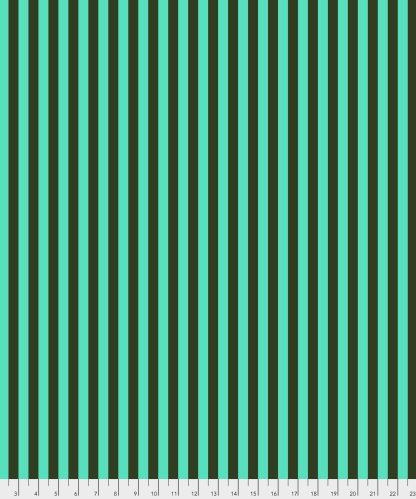 (Tula Pink) True Colors Pom Poms & Stripes, Tent Stripe In Fern