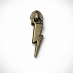 zipper pull lightning bolt antique bronze - shambijoux
