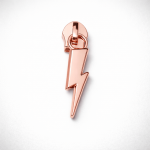 zipper pull lightning bolt rose gold - shambijoux