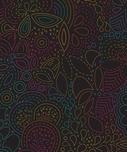 (Alison Glass) Art Theory, Rainbow Stitched in Night