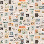 (Rifle Paper Co.) Bon Voyage, Postage Stamps in Flax