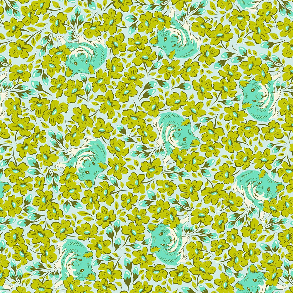 (Tula Pink) Besties, Chubby Cheeks in Clover