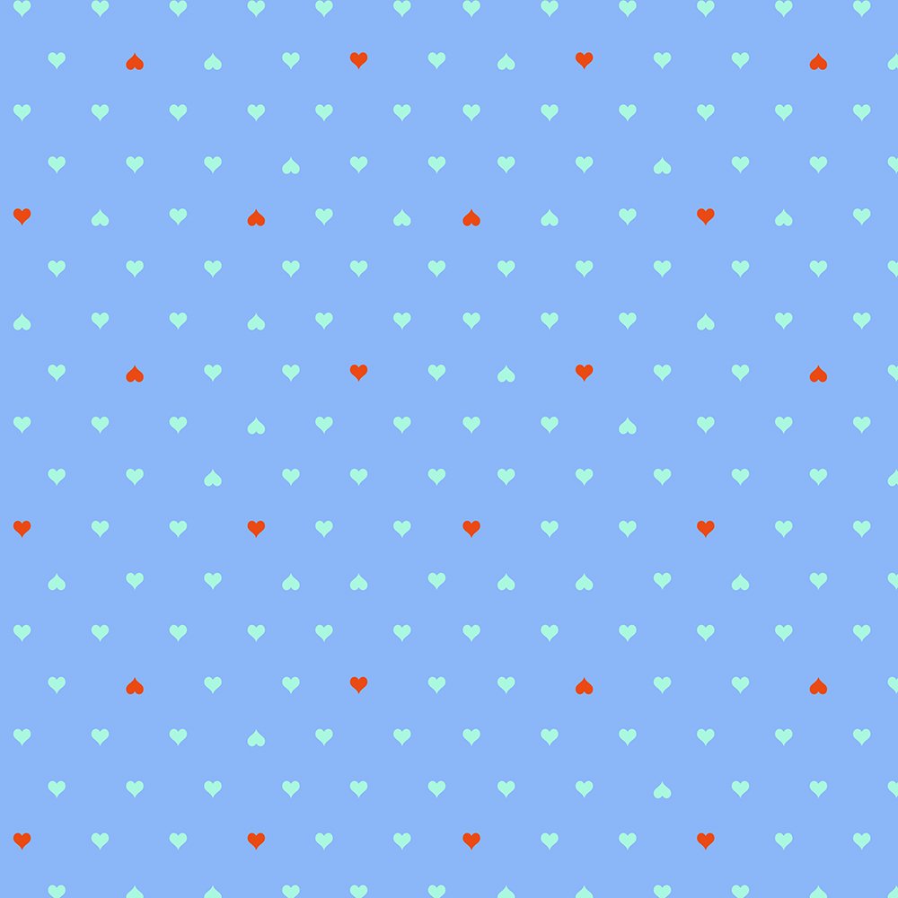 (Tula Pink) Besties, Unconditional Love in Bluebell