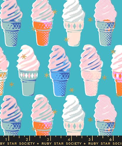 (Melody Miller) Best Day Ever, Ice Cream in Turquoise Metallic