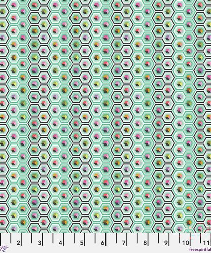 (Tula Pink) Prince Charming Deja Vu, Hex Box in Sweetmint